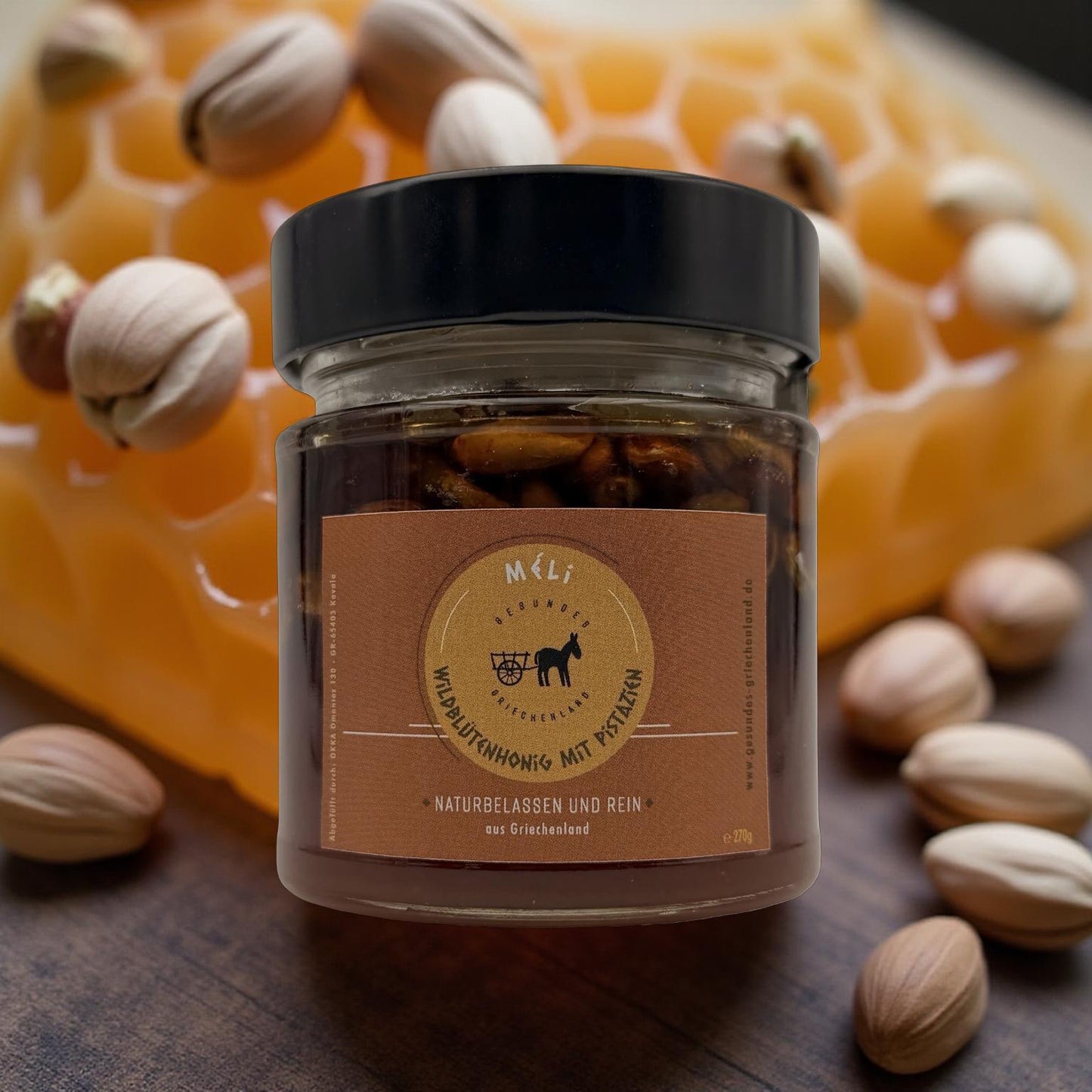 Wildblütenhonig mit Pistazien - Naturbelassen & Rein - Méli - 280 g