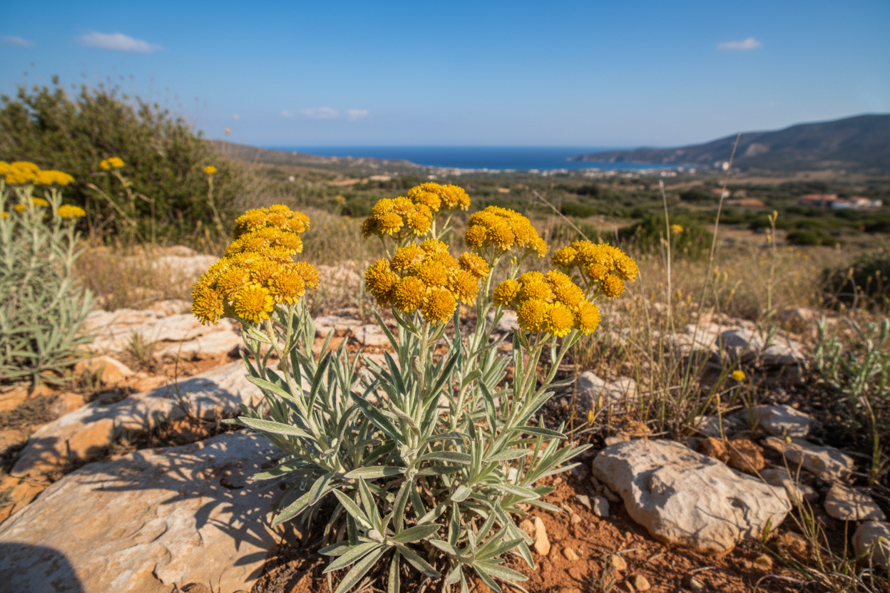 Kannst du mir noch mal ein Bild von der Sand Strohblume aus Griechenland zeigen ohne Produkt