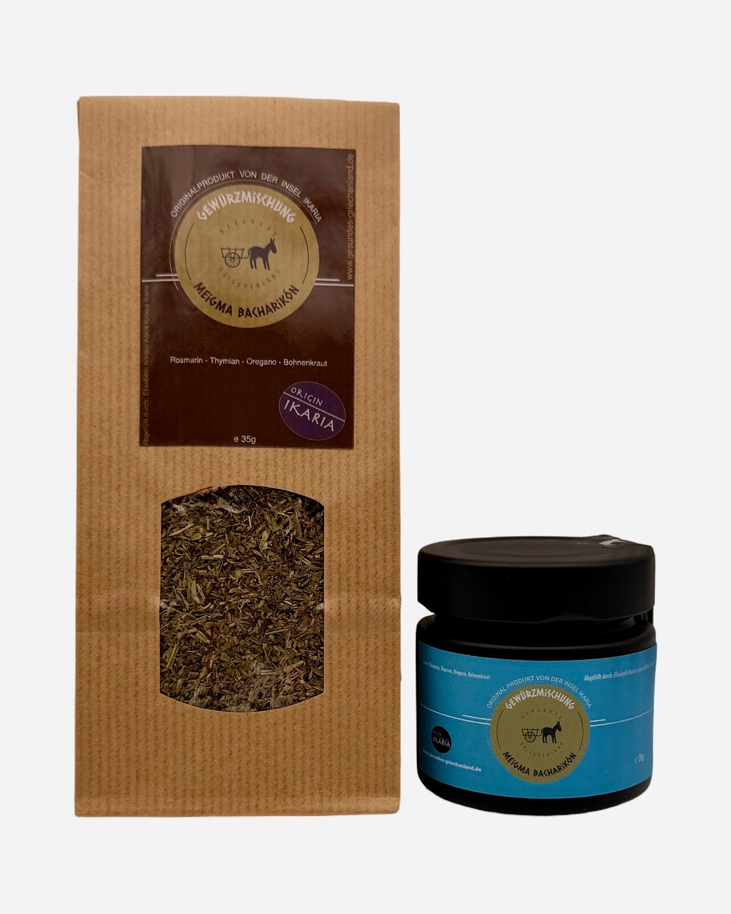 Gewürzmischung - Rosmarin, Thymian, Bohnenkraut, Oregano - Vorteilspack 55 g