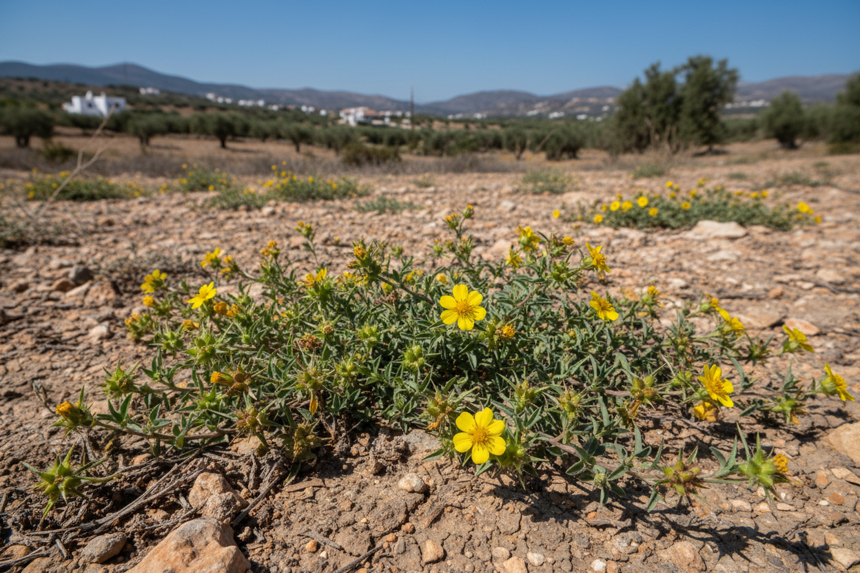 tribulus terrestris pflaze natur in griechenland